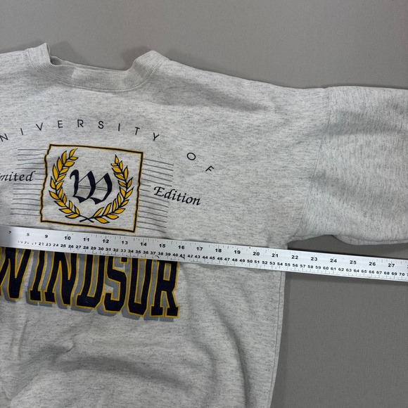 Vintage University‎ Of Windsor Sweatshirt Men's Large Gray Balboa Beach Club - Picture 3 of 7